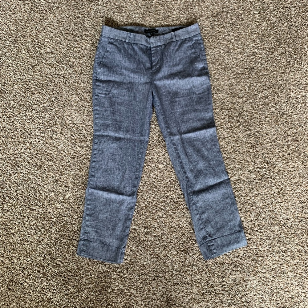 Banana Republic Avery Linen Blend Blue Pants